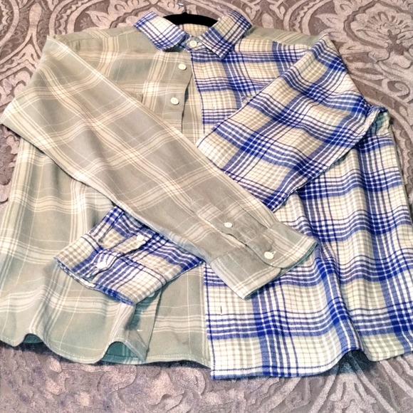 Big Boys Wonder Nation Plaid Long Sleeve Button Down Shirt-Sz XXL 18-Great Cond - Picture 5 of 5